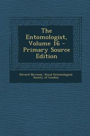 Cover of Entomologist, Volume 16