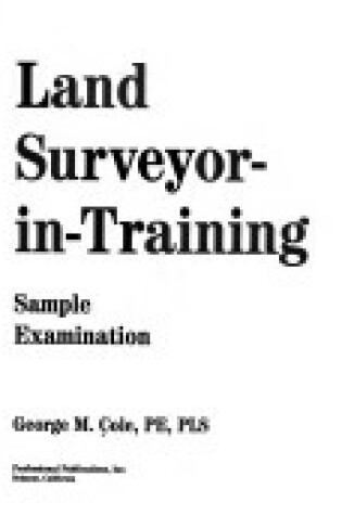 Cover of Land Surveyor-In-Training Sample Examination