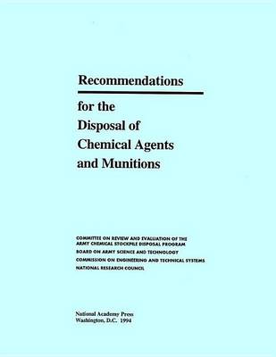 Book cover for Recommendations for the Disposal of Chemical Agents and Munitions