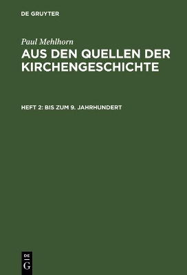 Book cover for Bis Zum 9. Jahrhundert