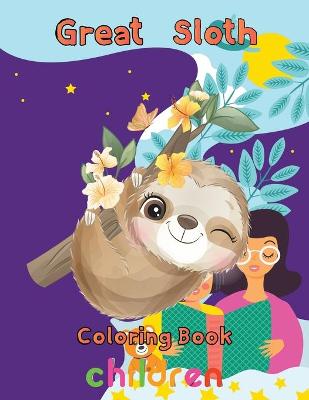 Book cover for Great Sloth Coloring book children