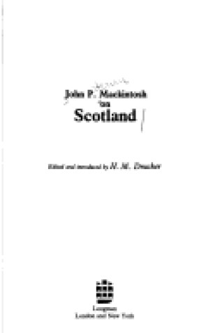 Cover of On Scotland