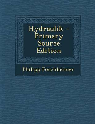 Book cover for Hydraulik - Primary Source Edition