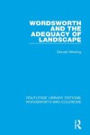 Book cover for Wordsworth and the Adequacy of Landscape