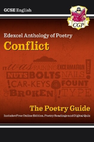 Cover of GCSE English Edexcel Poetry Guide - Conflict Anthology includes Online Edition, Audio & Quizzes