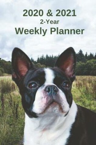 Cover of 2020 & 2021 Weekly Planner - Two Year Appointment Book Gift - Two-Year Agenda Notebook for Boston Terrier Dog Owners