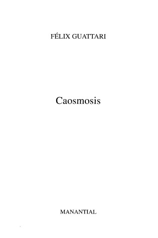 Cover of Caosmosis