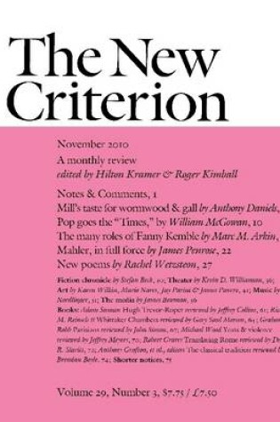 Cover of The New Criterion November 2010