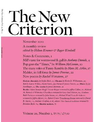 Book cover for The New Criterion November 2010
