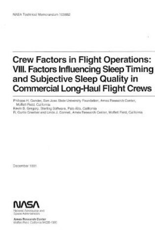 Cover of Crew factors in flight operations. 8