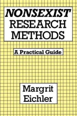 Cover of Nonsexist Research Methods