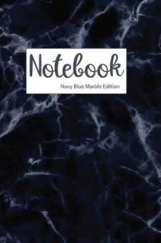 Cover of Notebook Navy Blue Marble Edition