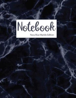Book cover for Notebook Navy Blue Marble Edition