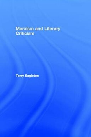 Cover of Marxism and Literary Criticism