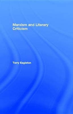 Cover of Marxism and Literary Criticism