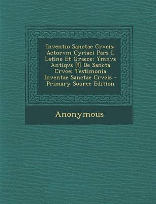 Book cover for Inventio Sanctae Crvcis