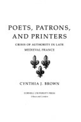Cover of Poets, Patrons and Printers