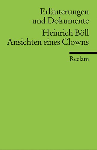 Book cover for Ansichten Eines Clowns