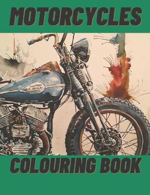 Book cover for motorcycles colouring book