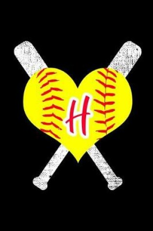 Cover of H Monogram Initial Softball Journal