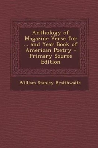 Cover of Anthology of Magazine Verse for ... and Year Book of American Poetry