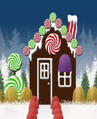 Book cover for Christmas Candy Cozy Cabin Gingerbread House Winter Forest Comp Books 130 Pages