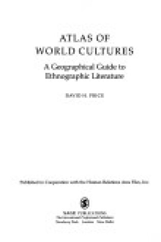 Cover of Atlas of World Cultures