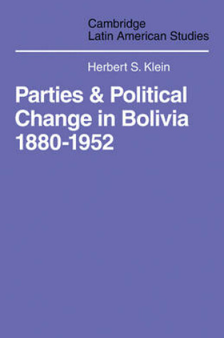 Cover of Parties and Politcal Change in Bolivia