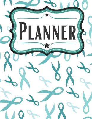 Book cover for Teal Ribbon Daily Planner and Journal