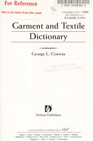 Cover of Garment & Textile Dictionary