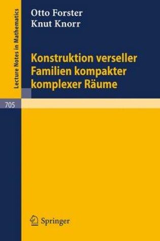Cover of Konstruktion Verseller Familien Kompakter Komplexer Raume