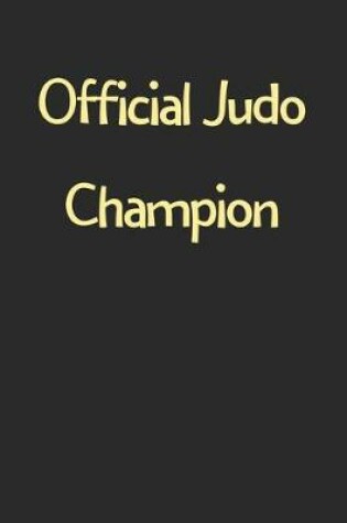 Cover of Official Judo Champion