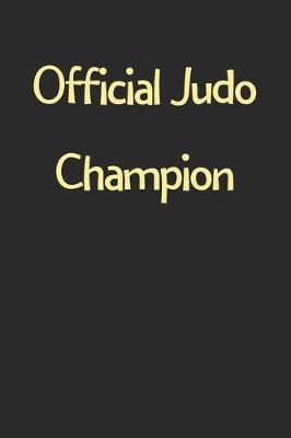 Book cover for Official Judo Champion