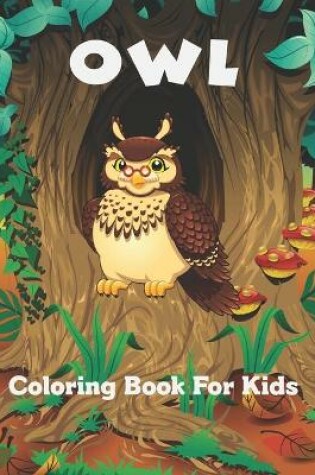 Cover of Owl Coloring Book For Kids