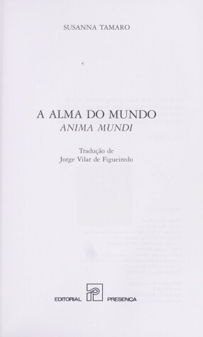 Book cover for A Alma Do Mundo - Anima Mundi