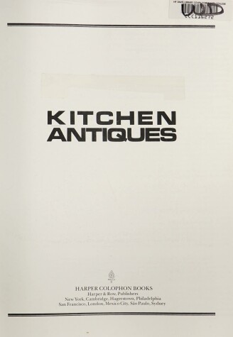 Cover of Kitchen Antiques