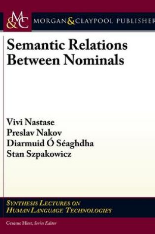 Cover of Semantic Relations Between Nominals