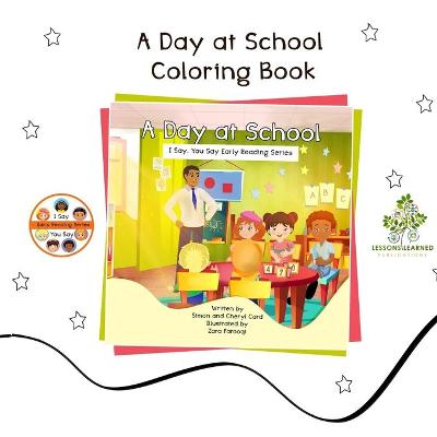 Book cover for A Day at School Coloring Book
