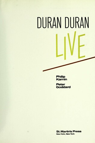 Cover of Duran Duran Live
