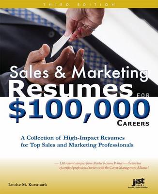 Book cover for Sales and Marketing Resumes for $100,000 Careers