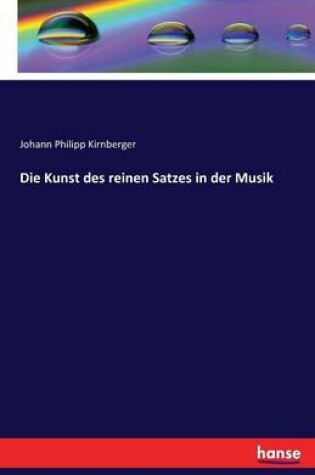 Cover of Die Kunst des reinen Satzes in der Musik