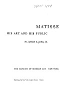 Book cover for Matisse, His Art and His Public