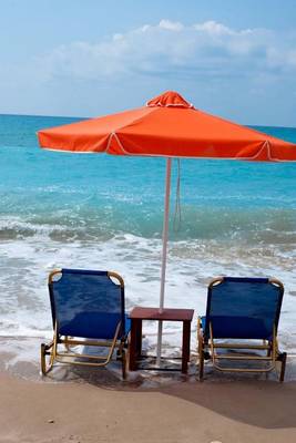 Book cover for A Day at Beach under the Orange Umbrella Journal