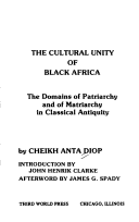 Book cover for The Cultural Unity of Black Africa