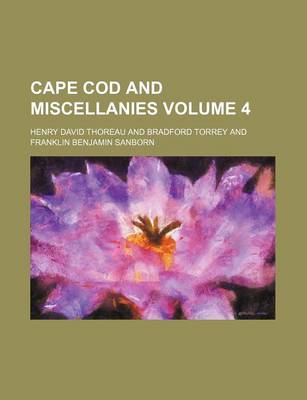 Book cover for Cape Cod and Miscellanies Volume 4