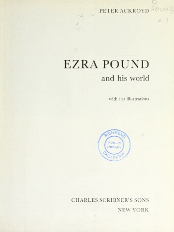Book cover for Ezra Pound and His World