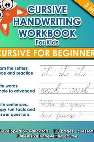 Cover of Cursive Handwriting Workbook For Kids