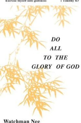Cover of Do All the Glory of God