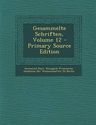 Book cover for Gesammelte Schriften, Volume 12