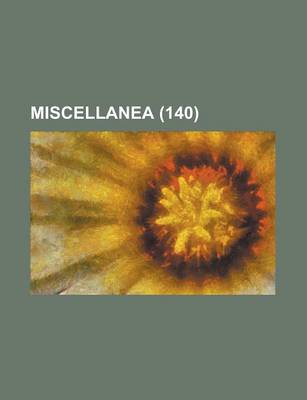 Book cover for Miscellanea (140)